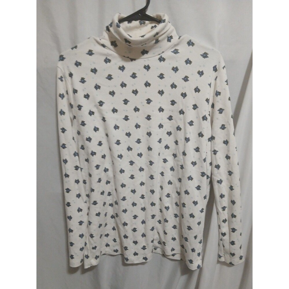 Bobbie Brooks Shirt Women Extra Large Beige Pullover Blue Bells  Pullover